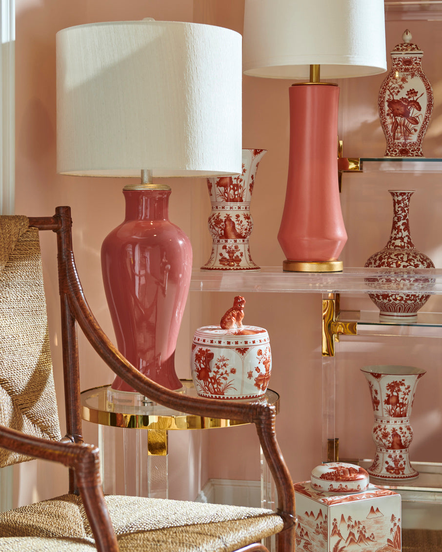 Chelsea House Landover Lamp in Coral