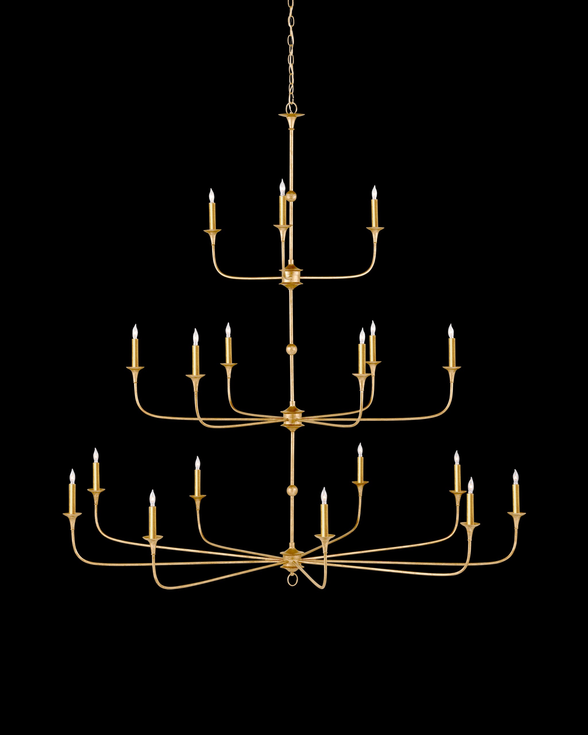 Currey & Company Nottaway Grande Gold Chandelier
