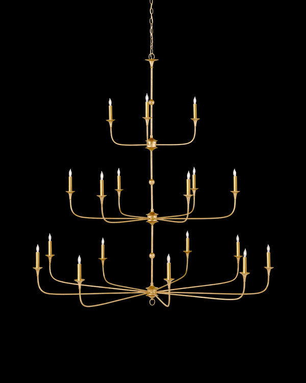 Currey & Company Nottaway Grande Gold Chandelier