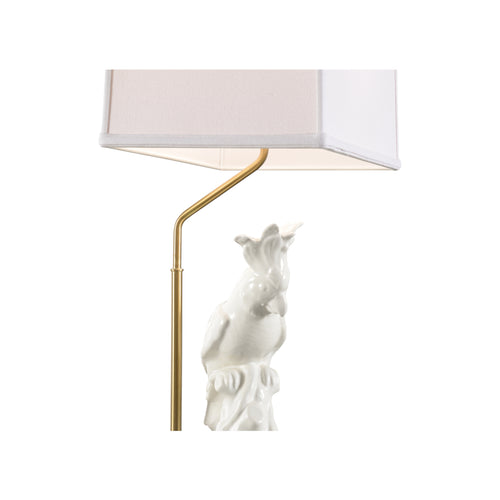 Chelsea House Hope Parrot Lamp White Left Facing