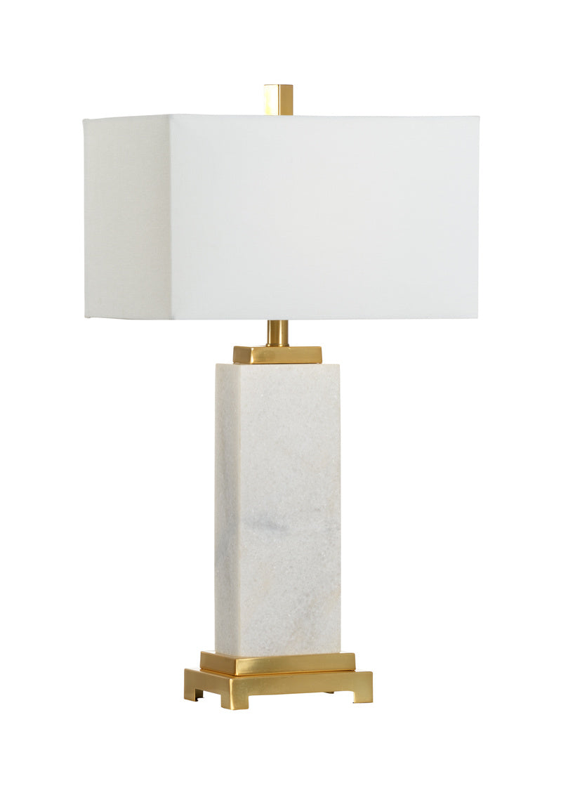 Chelsea House White Kennedy Marble Lamp