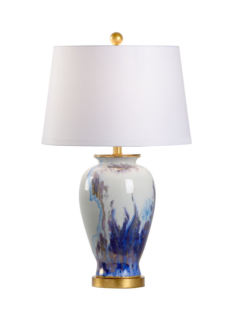 Chelsea House Fire Vase Lamp in Blue