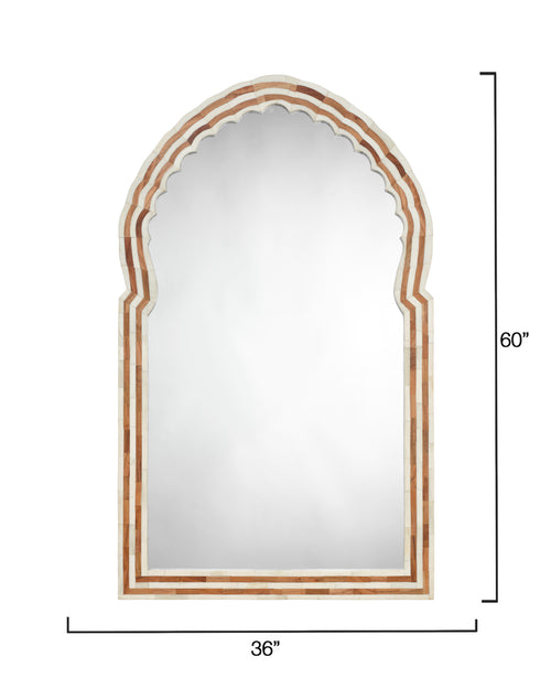 Jamie Young Bardot 60" Wood & Buffalo Bone Arch Mirror