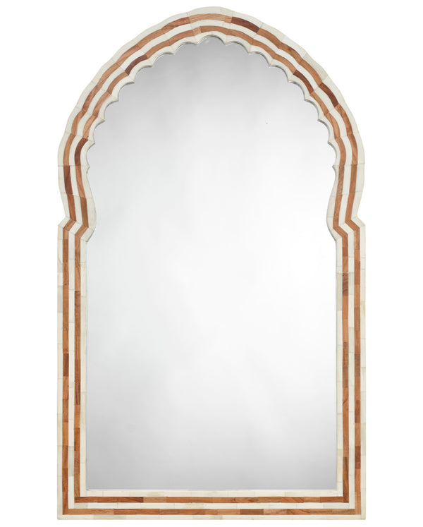 Jamie Young Bardot 60" Wood & Buffalo Bone Arch Mirror