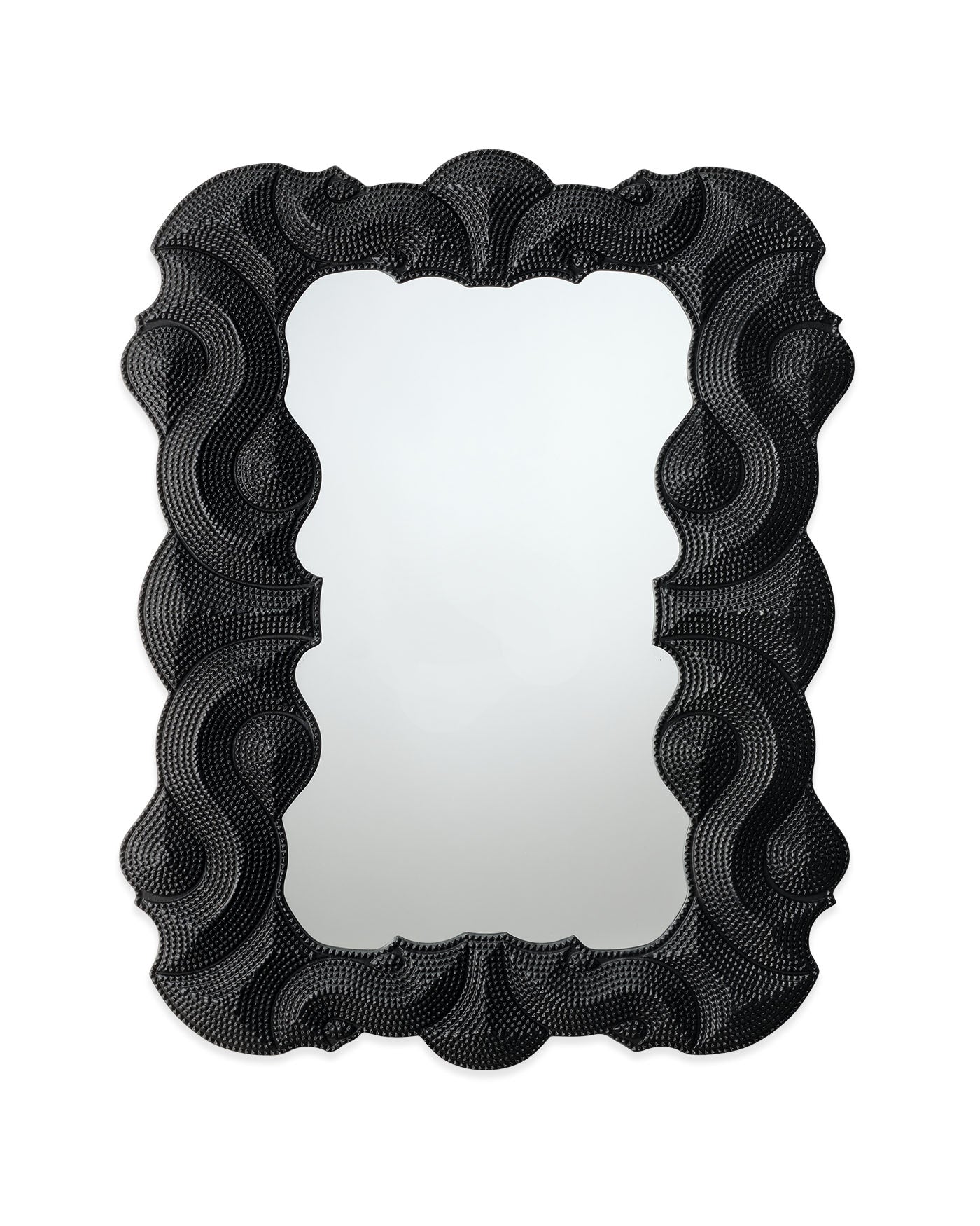 Jamie Young Baroque Resin Wall Mirror, Black