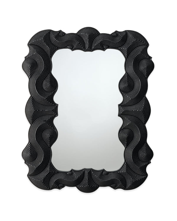 Jamie Young Baroque Resin Wall Mirror, Black
