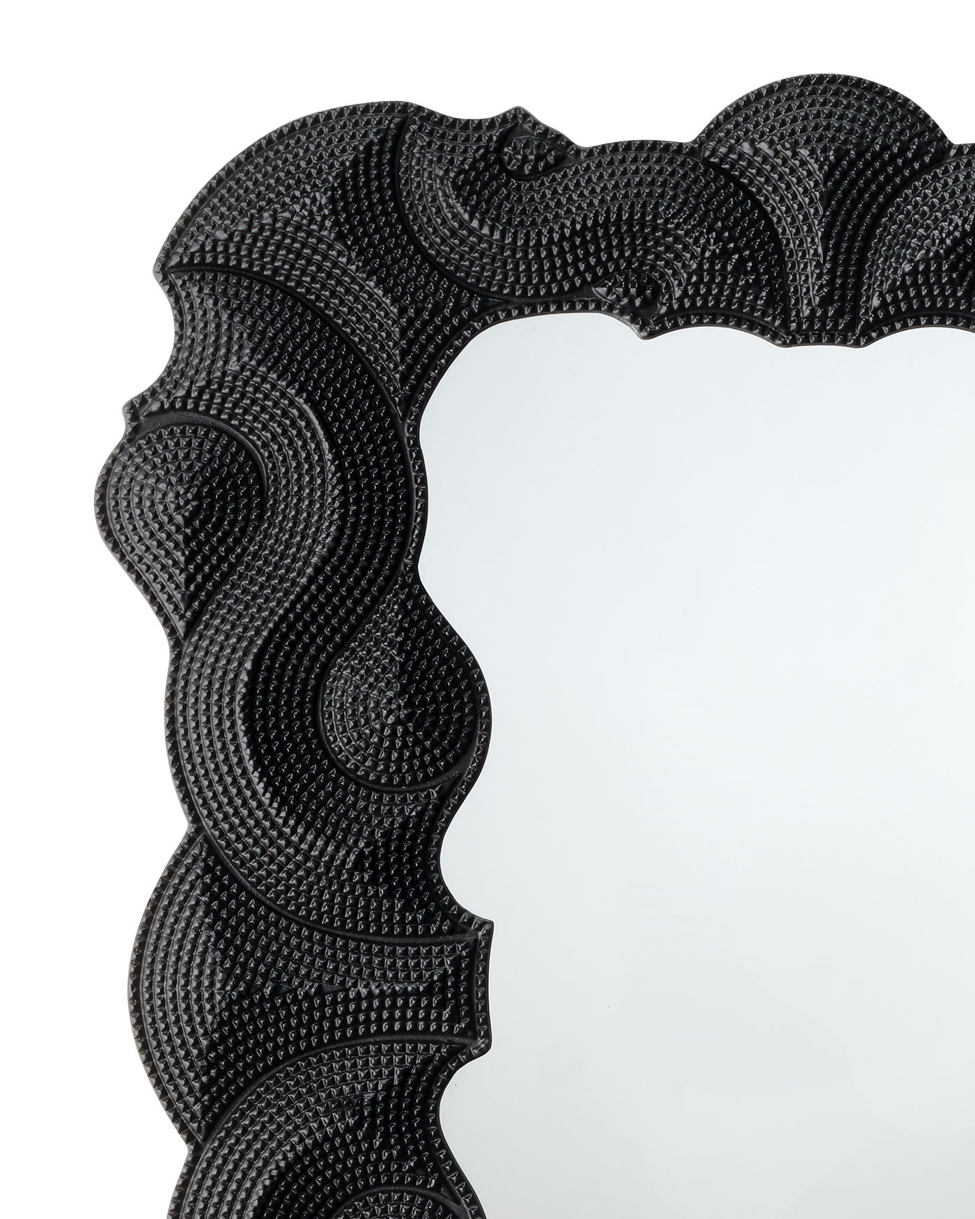 Jamie Young Baroque Resin Wall Mirror, Black