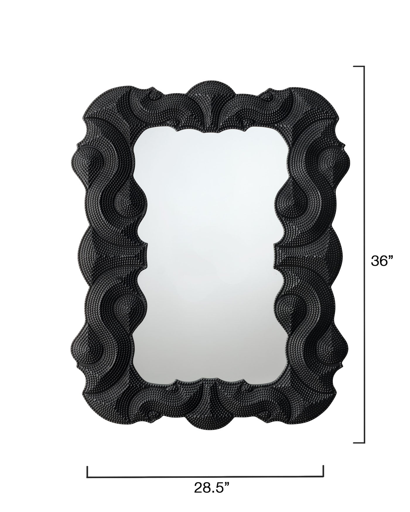 Jamie Young Baroque Resin Wall Mirror, Black