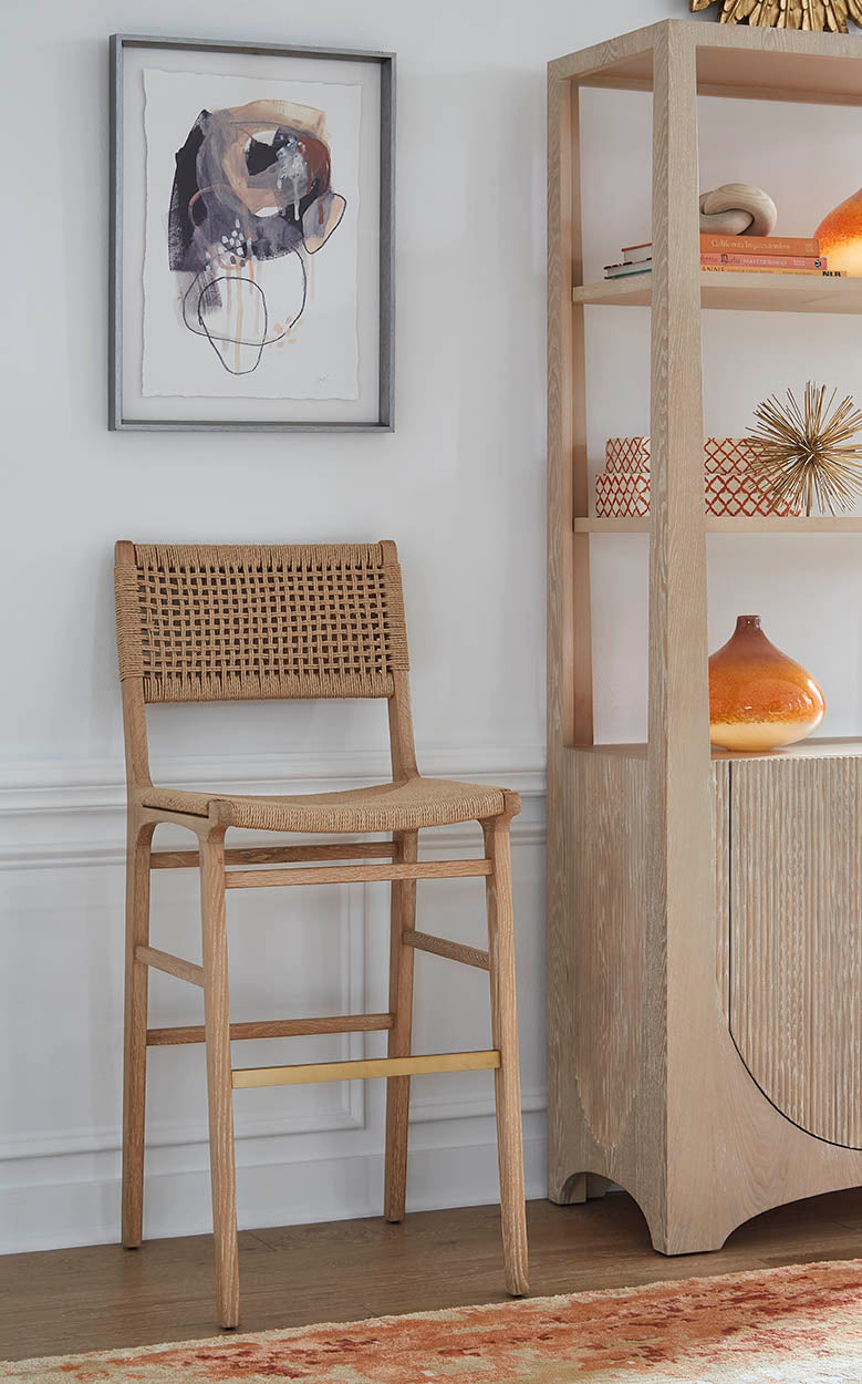 Worlds Away Carson Bar Stool 31.5"H