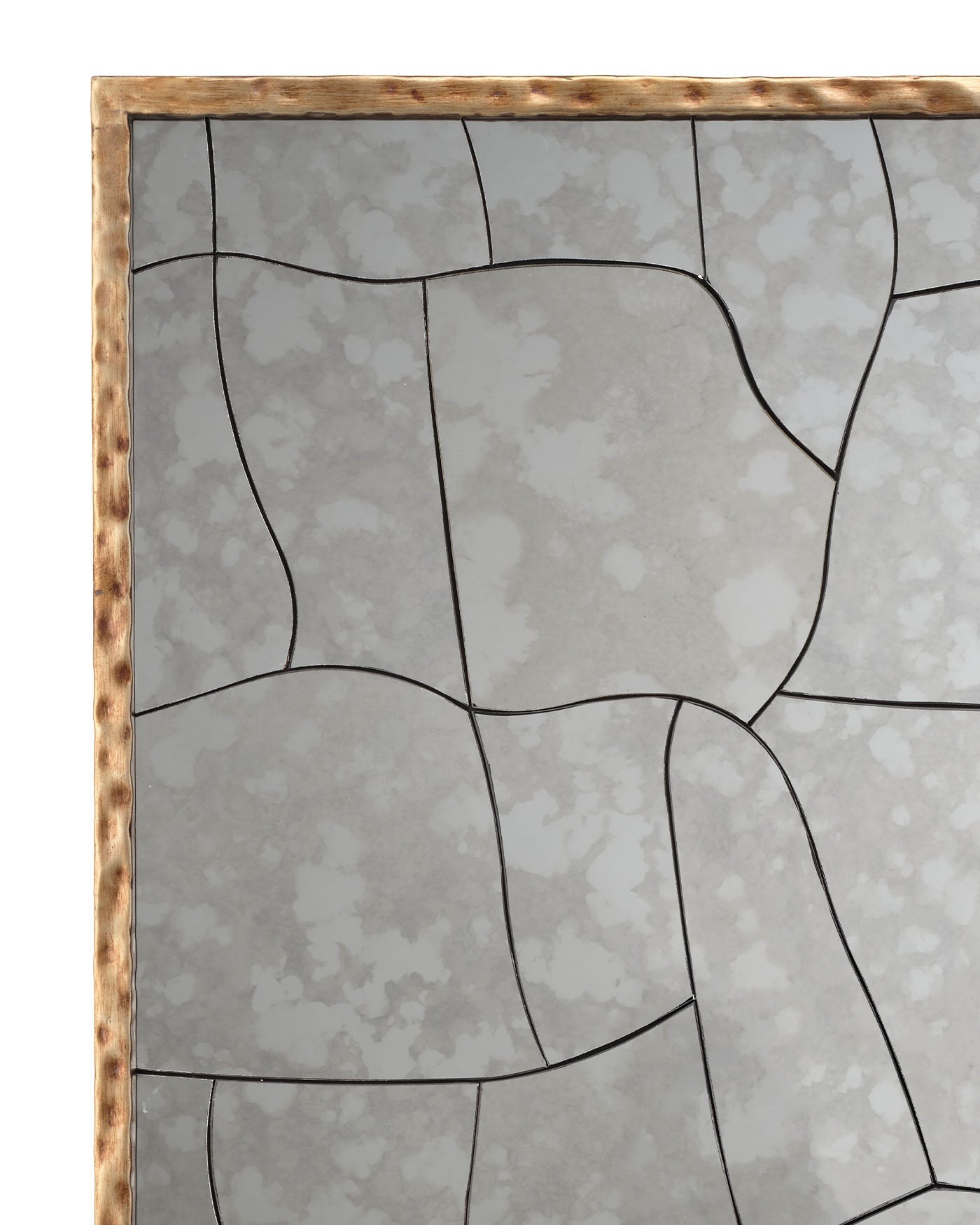 Jamie Young Fractured Hammered Iron Rectangle Wall Mirror