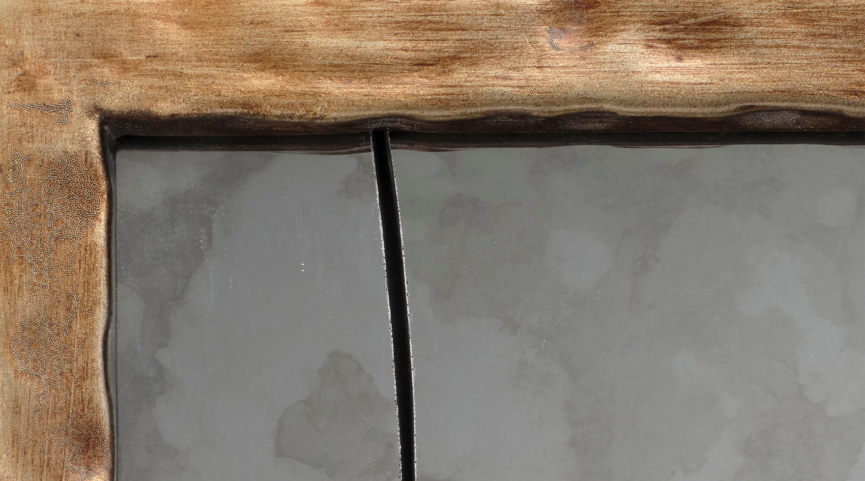 Jamie Young Fractured Hammered Iron Rectangle Wall Mirror