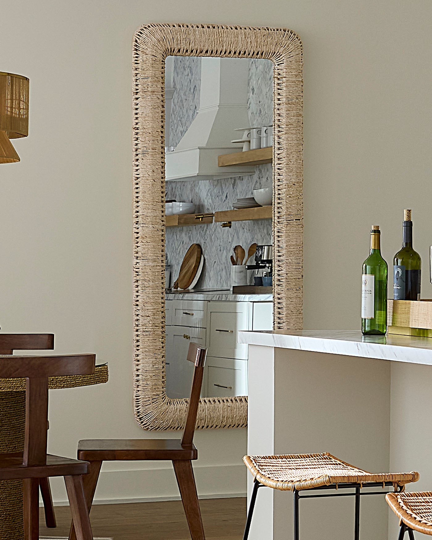 Jamie Young Hollis Rectangle Rope Floor Mirror