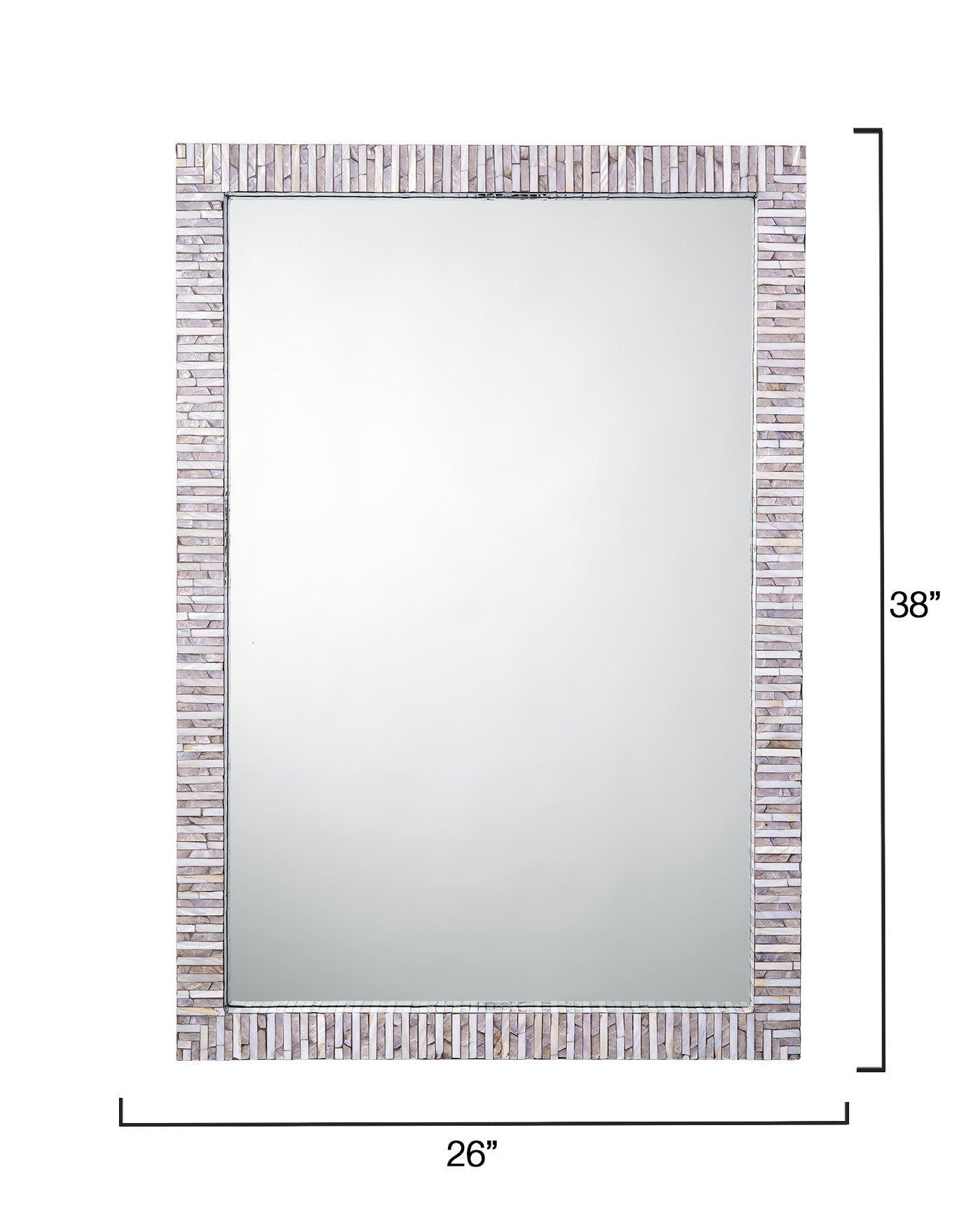 Jamie Young Marmont Mother Of Pearl Rectangle Mirror