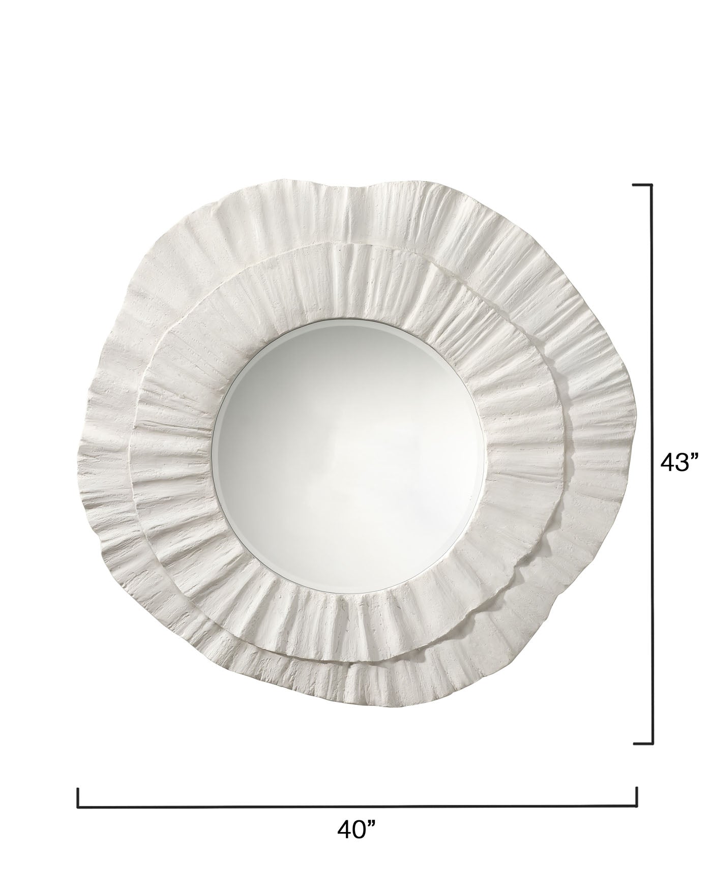 Jamie Young Millstone Resin Round Wall Mirror