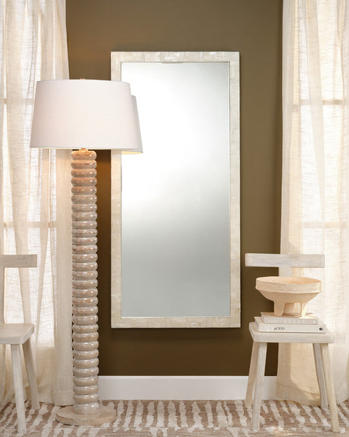 Jamie Young Monroe Mother Of Pearl Rectangle Floor Mirror