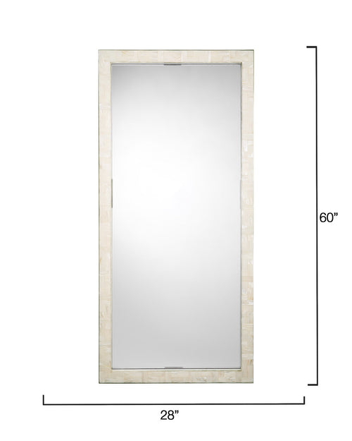 Jamie Young Monroe Mother Of Pearl Rectangle Floor Mirror