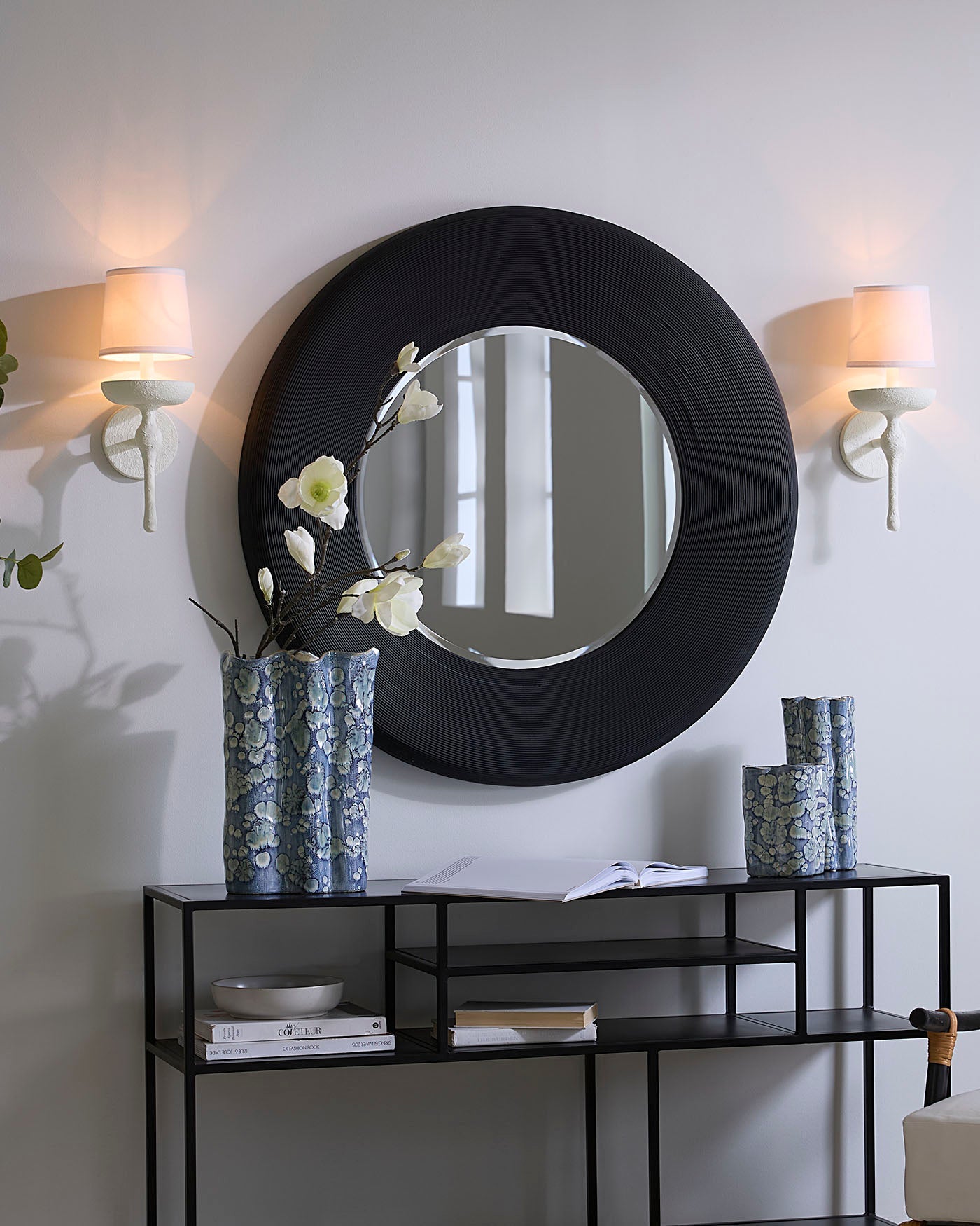 Jamie Young Paddock Bamboo Round Wall Mirror