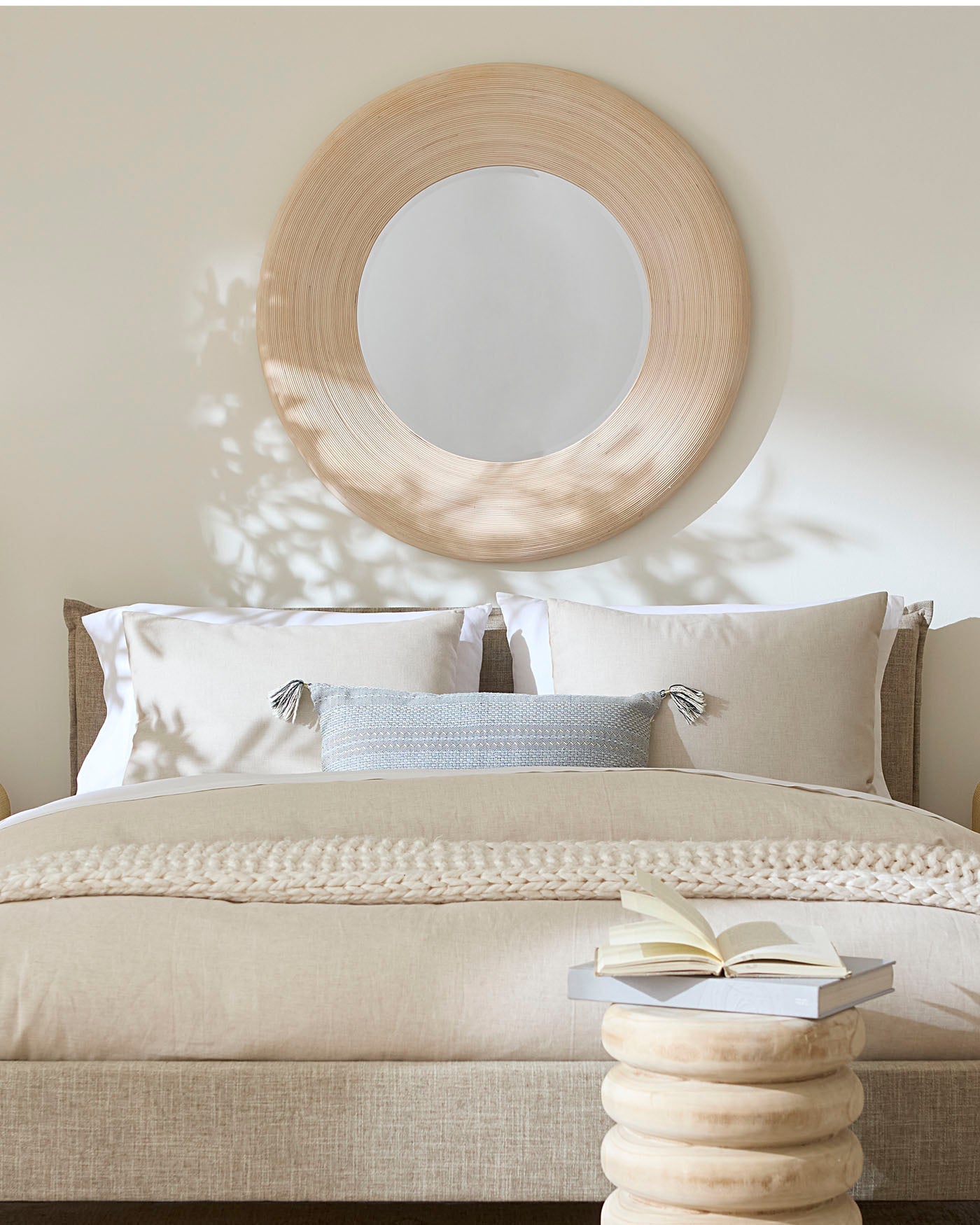 Jamie Young Paddock Bamboo Round Wall Mirror