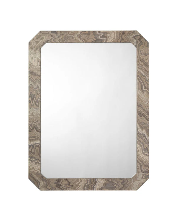Jamie Young Ravine Mirror, Sand Grey Veneer