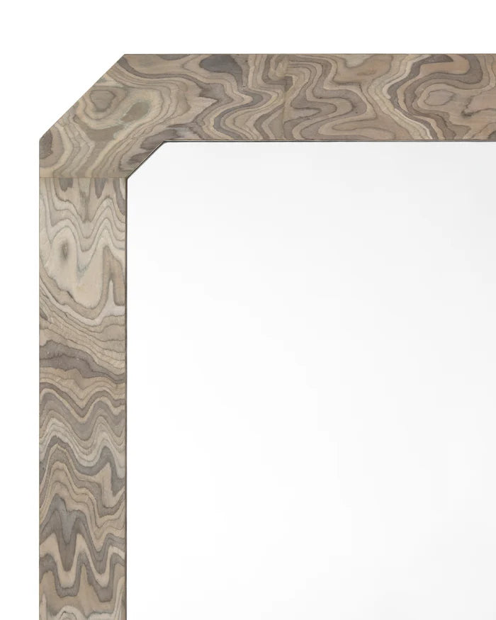 Jamie Young Ravine Mirror, Sand Grey Veneer