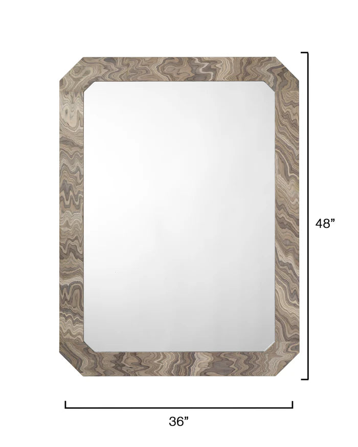Jamie Young Ravine Mirror, Sand Grey Veneer