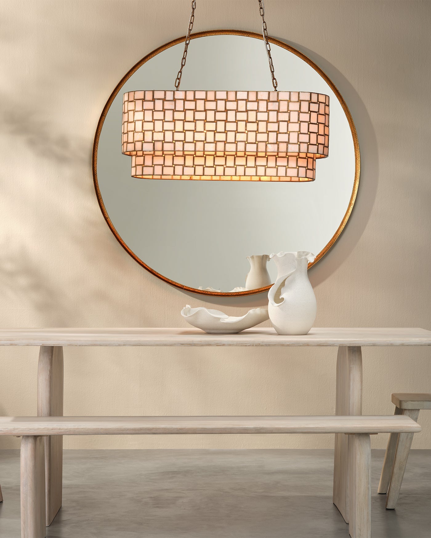 Jamie Young Refined Iron Round Extra Large Wall Mirror