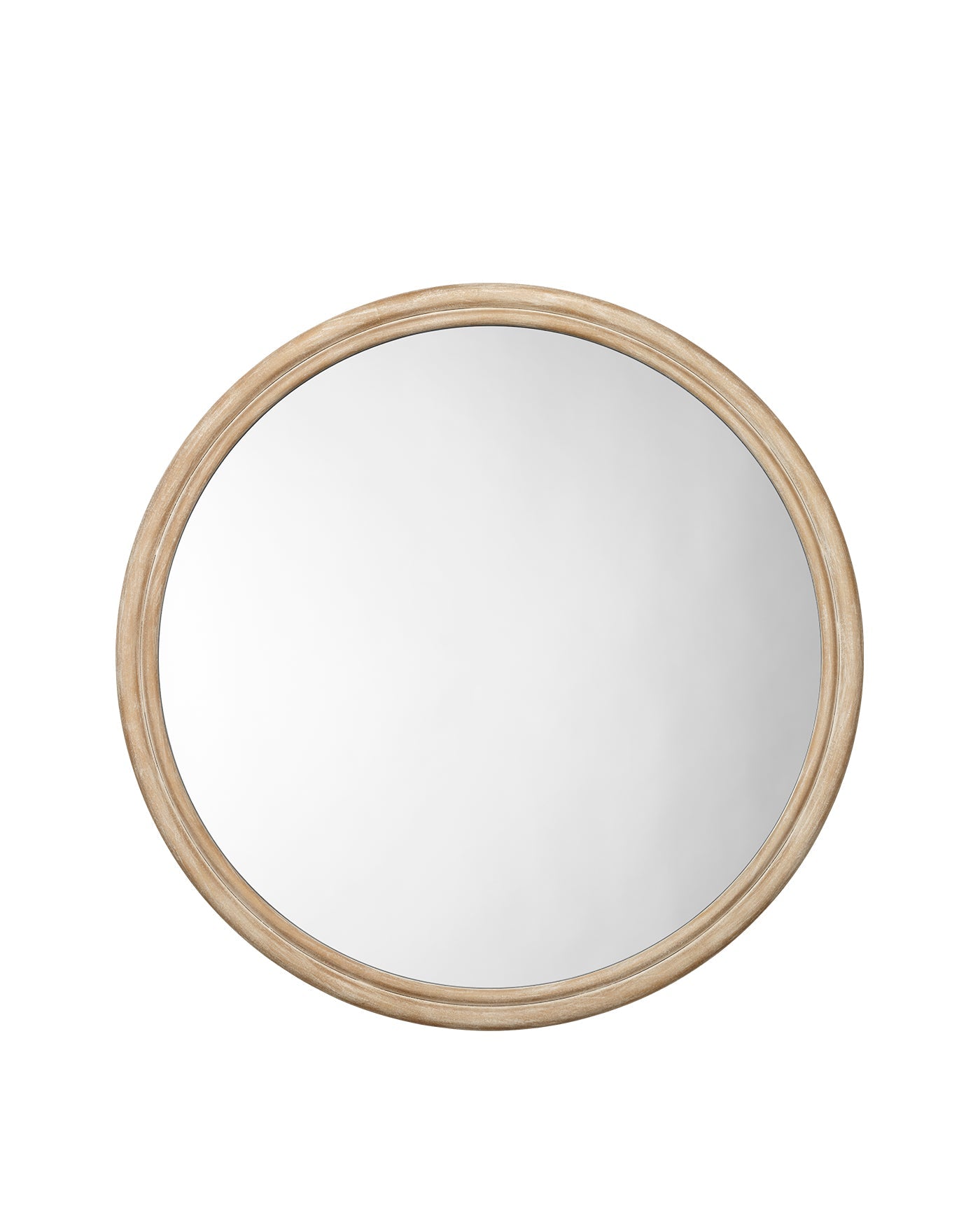 Jamie Young Riley Wood Round Wall Mirror, Extra Large