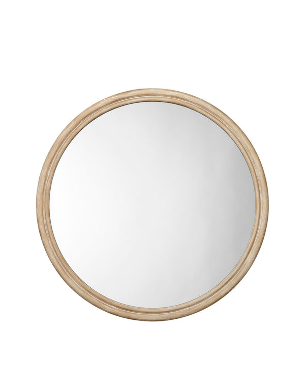 Jamie Young Riley Wood Round Wall Mirror, Extra Large