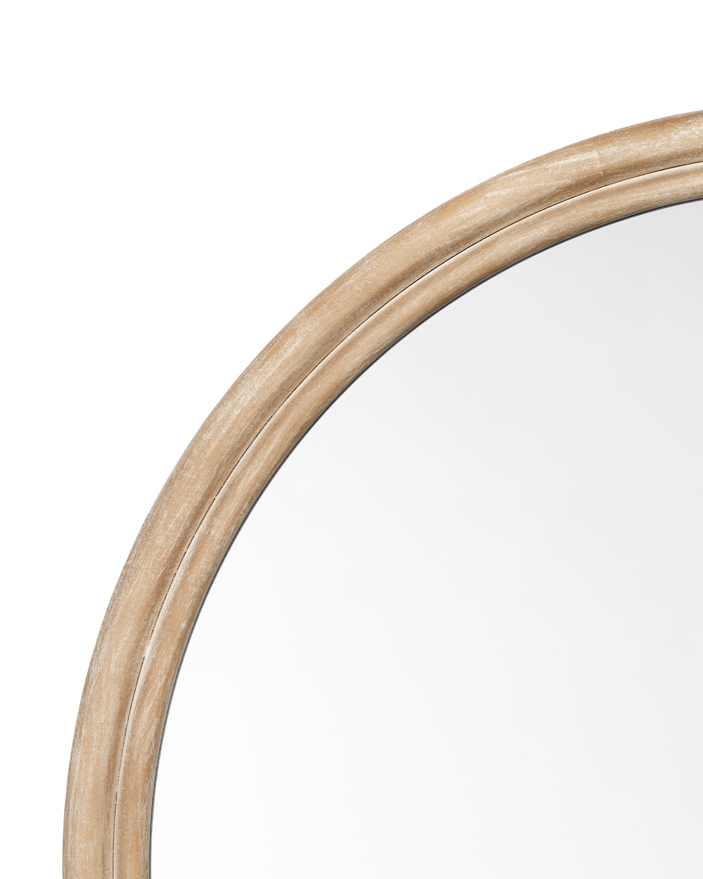 Jamie Young Riley Wood Round Wall Mirror, Extra Large