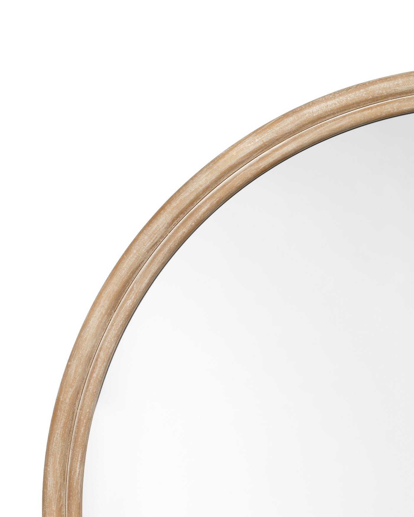 Jamie Young Riley Wood Round Wall Mirror, Extra Large