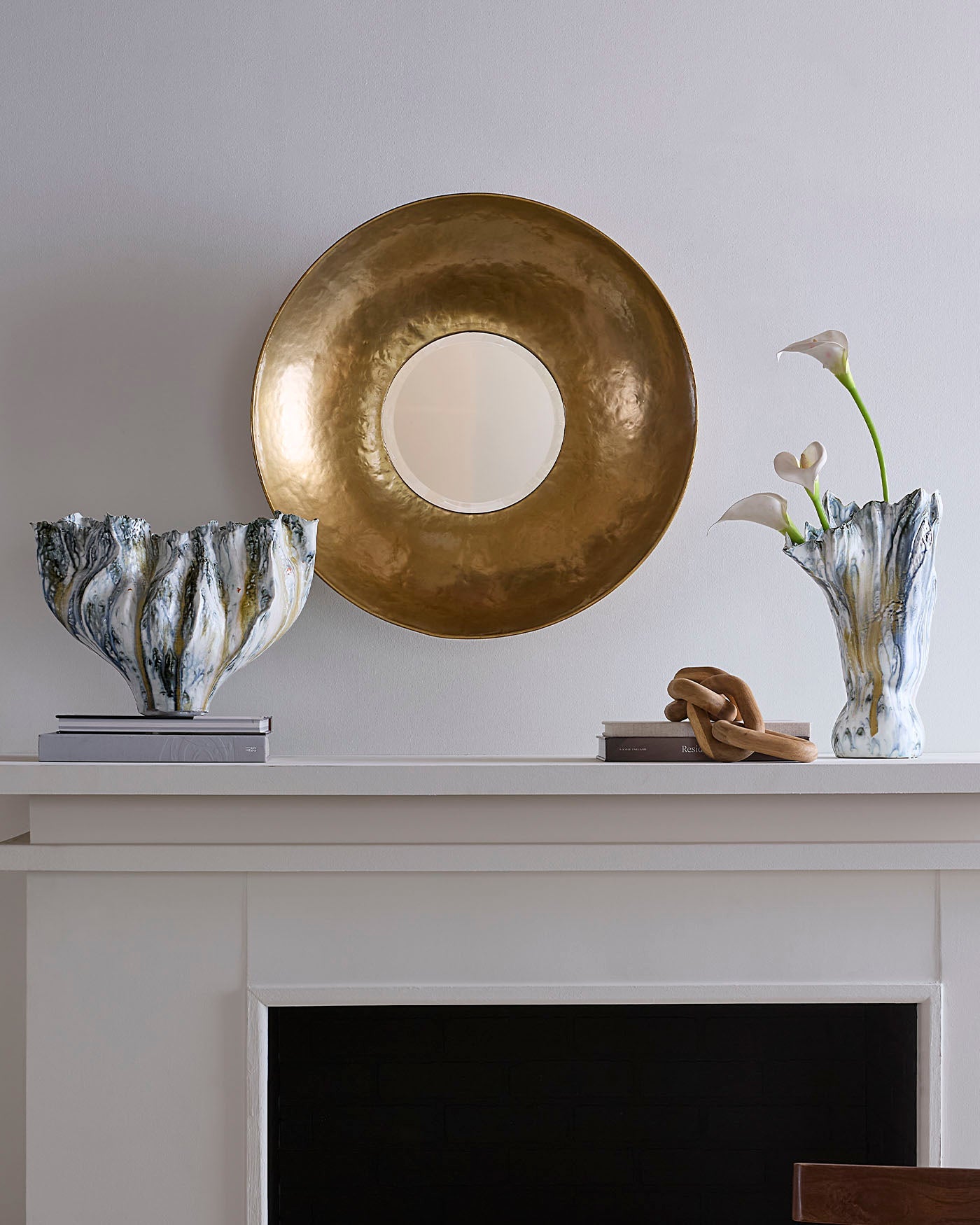 Jamie Young Theia Iron Round Wall Mirror