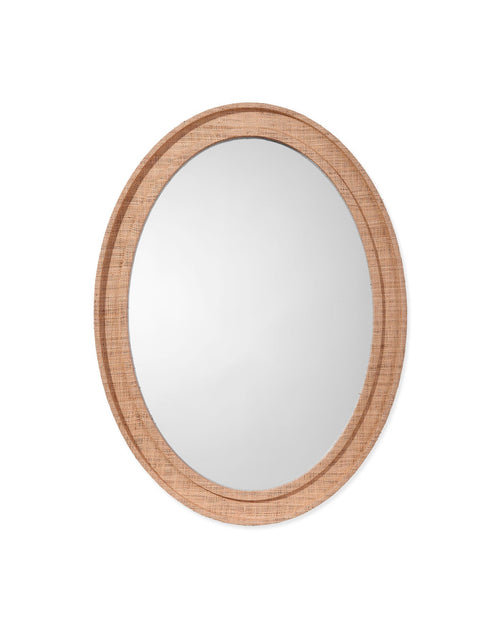 Jamie Young Valley Raffia Oval Wall Mirror