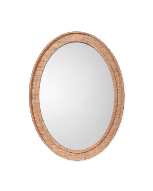 Jamie Young Valley Raffia Oval Wall Mirror