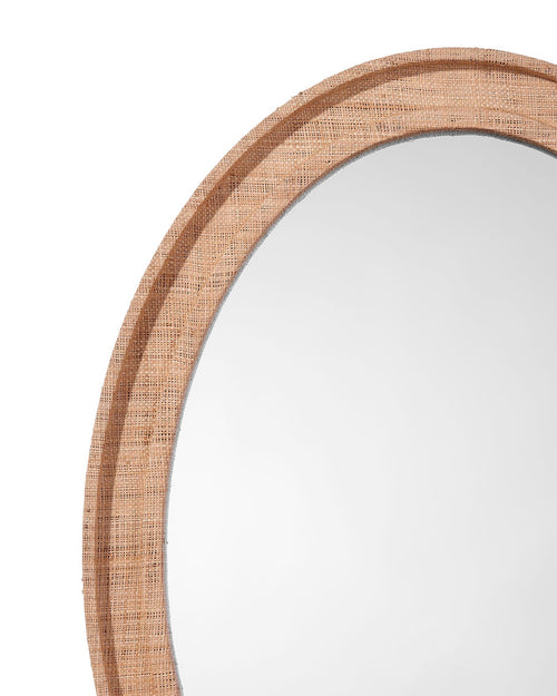 Jamie Young Valley Raffia Oval Wall Mirror