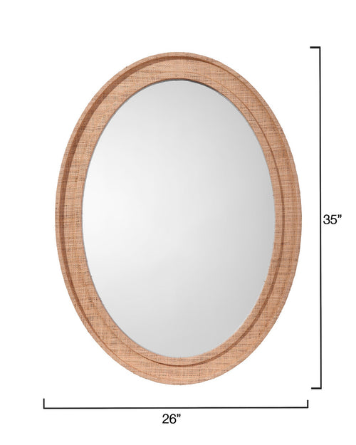 Jamie Young Valley Raffia Oval Wall Mirror