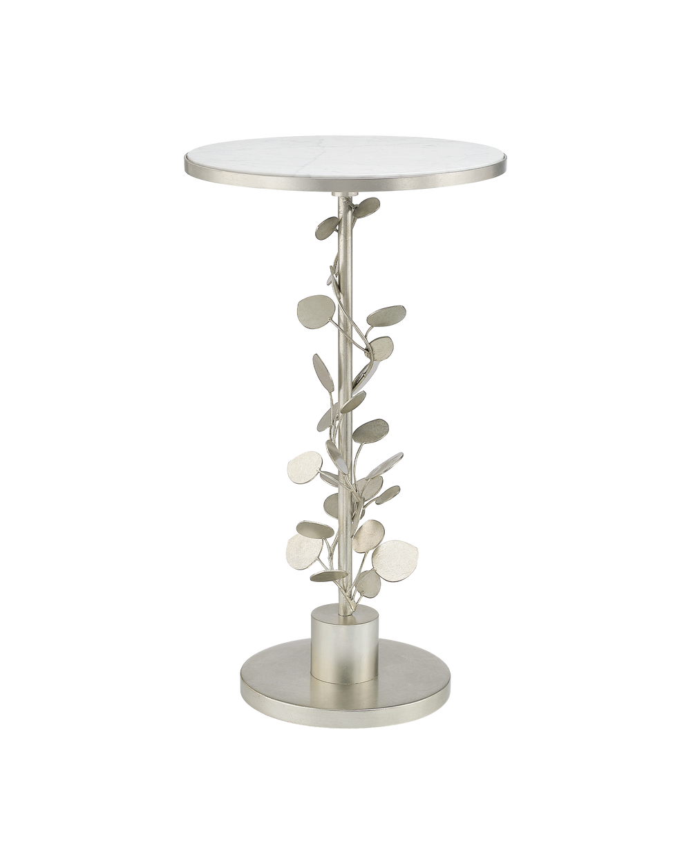 Currey & Company Lunaria Silver Accent Table
