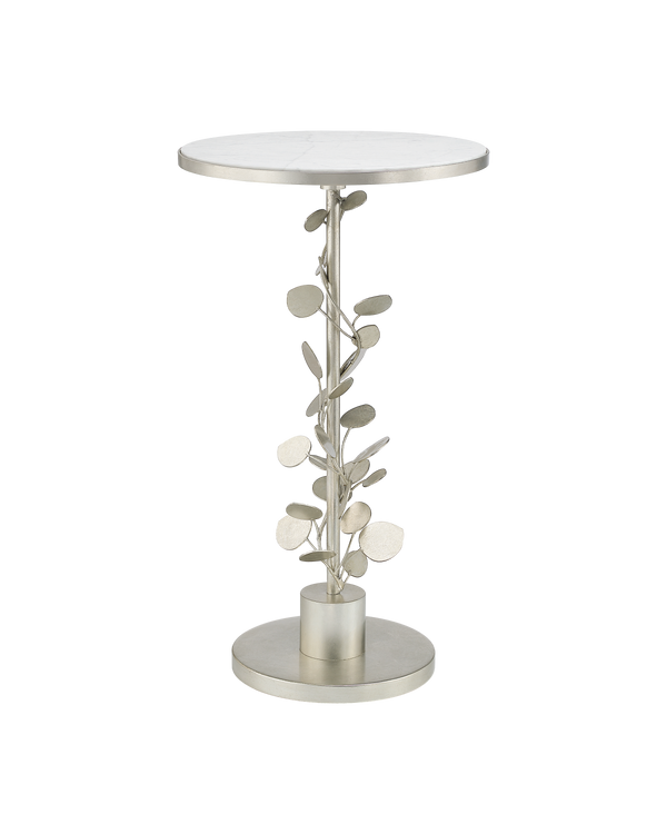 Currey & Company Lunaria Silver Accent Table