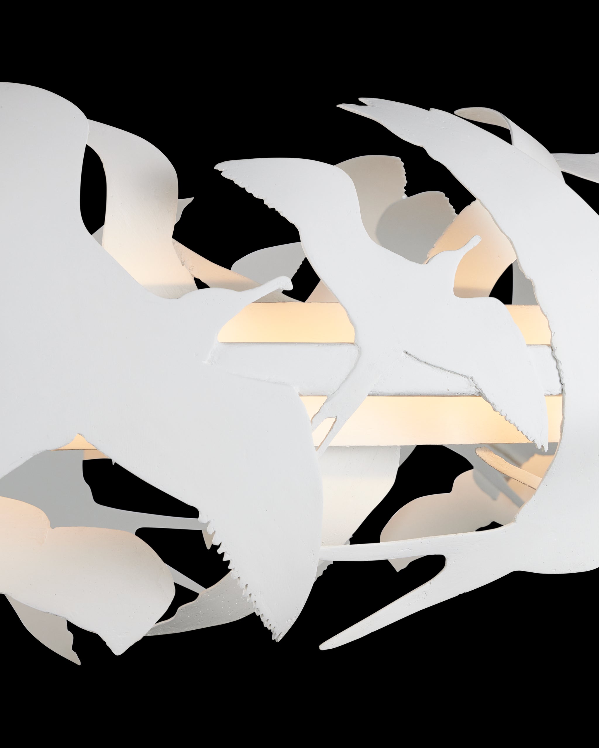 Currey & Company Tijereta White Chandelier