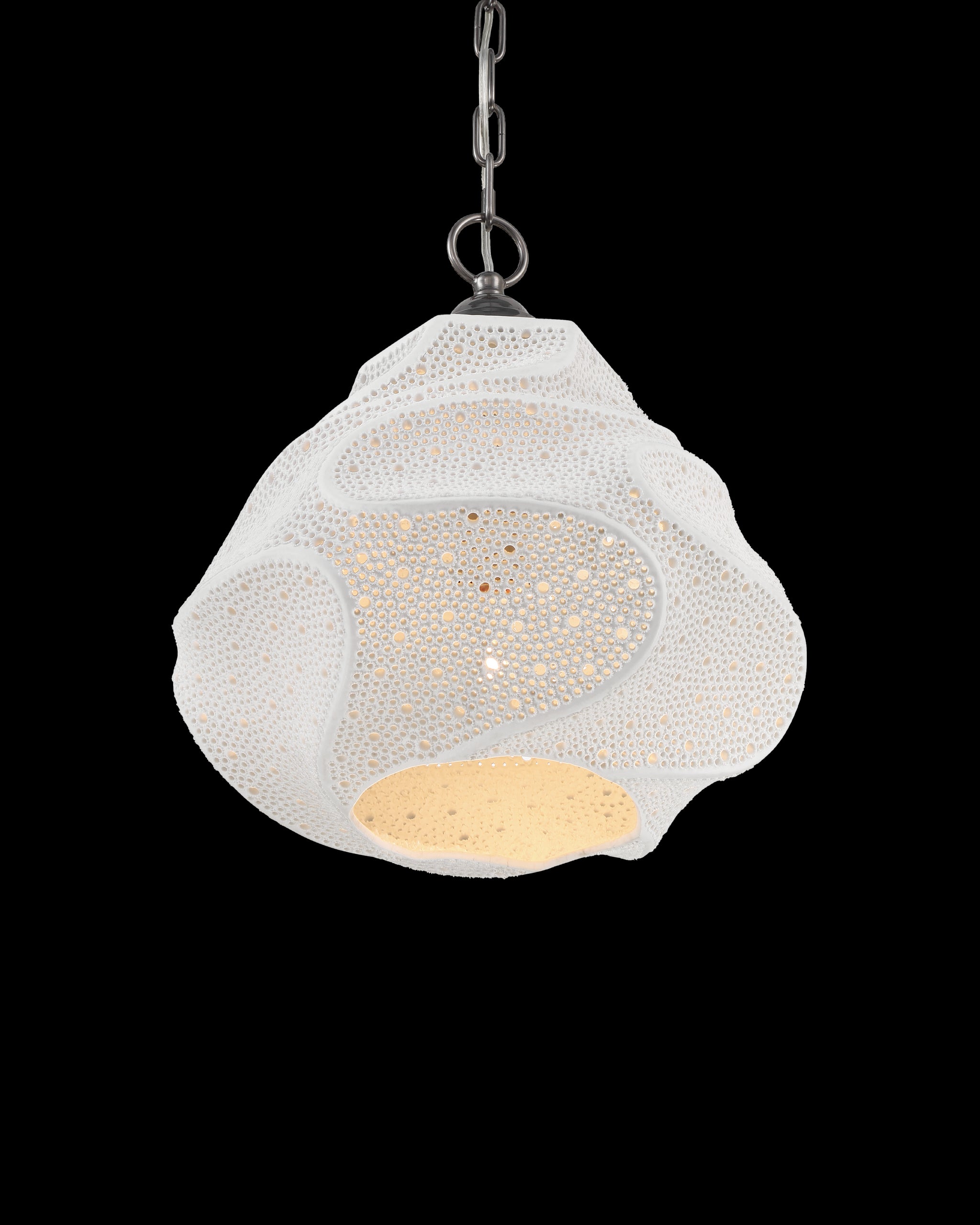 Currey & Company Wintershall White Pendant