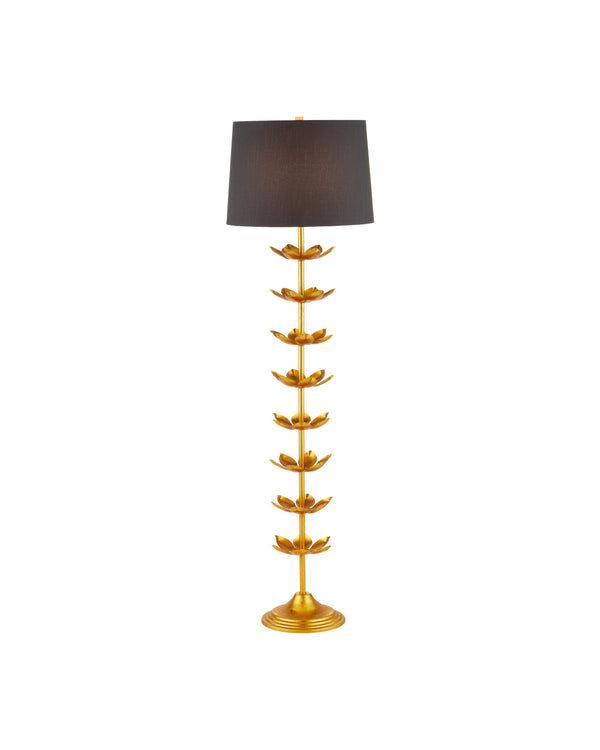 Currey & Company Awakening Gold Leaf Floor Lamp