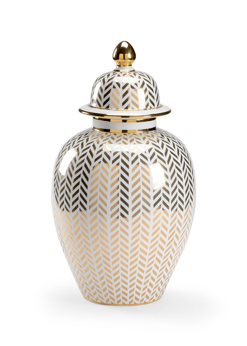 Chelsea House Herringbone Coverd Urn Gold