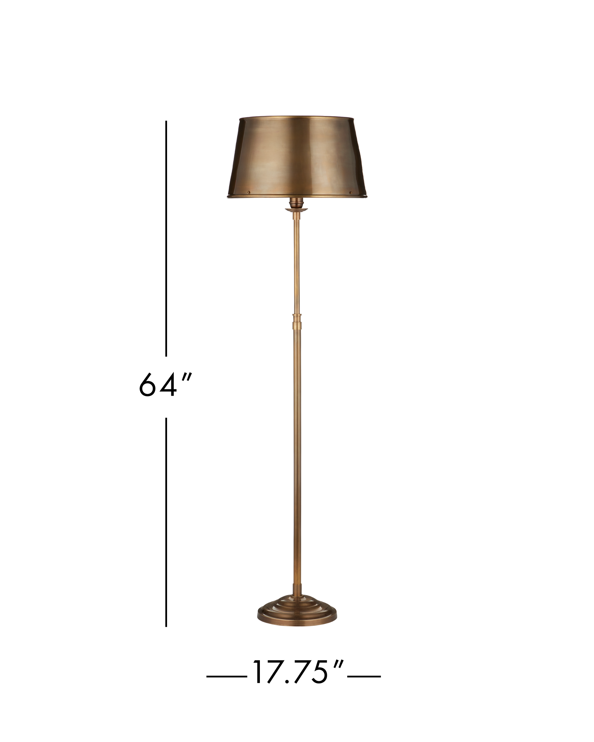 Currey & Company Callum Brass Floor Lamp