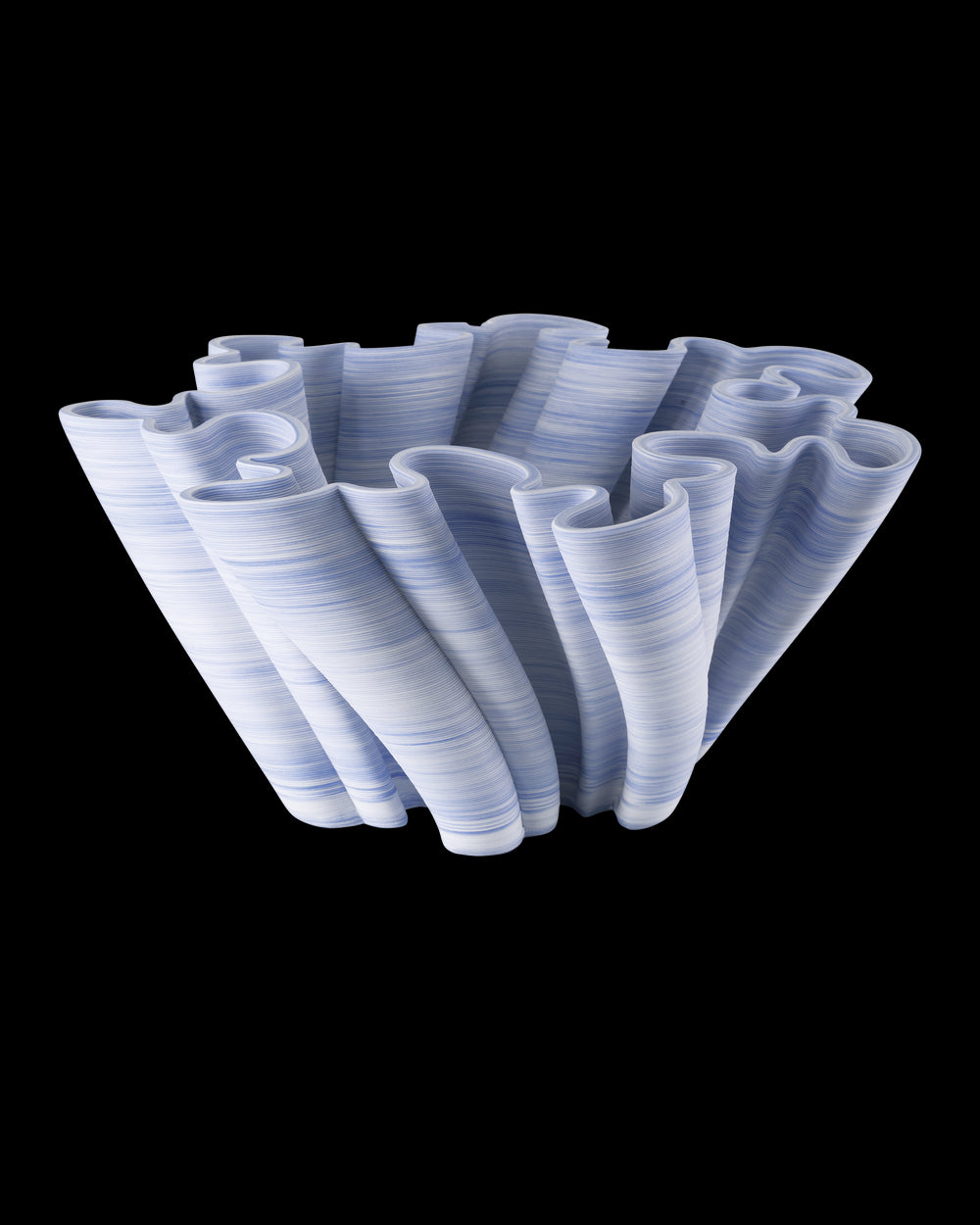 Currey & Company Twirl Blue Bowl