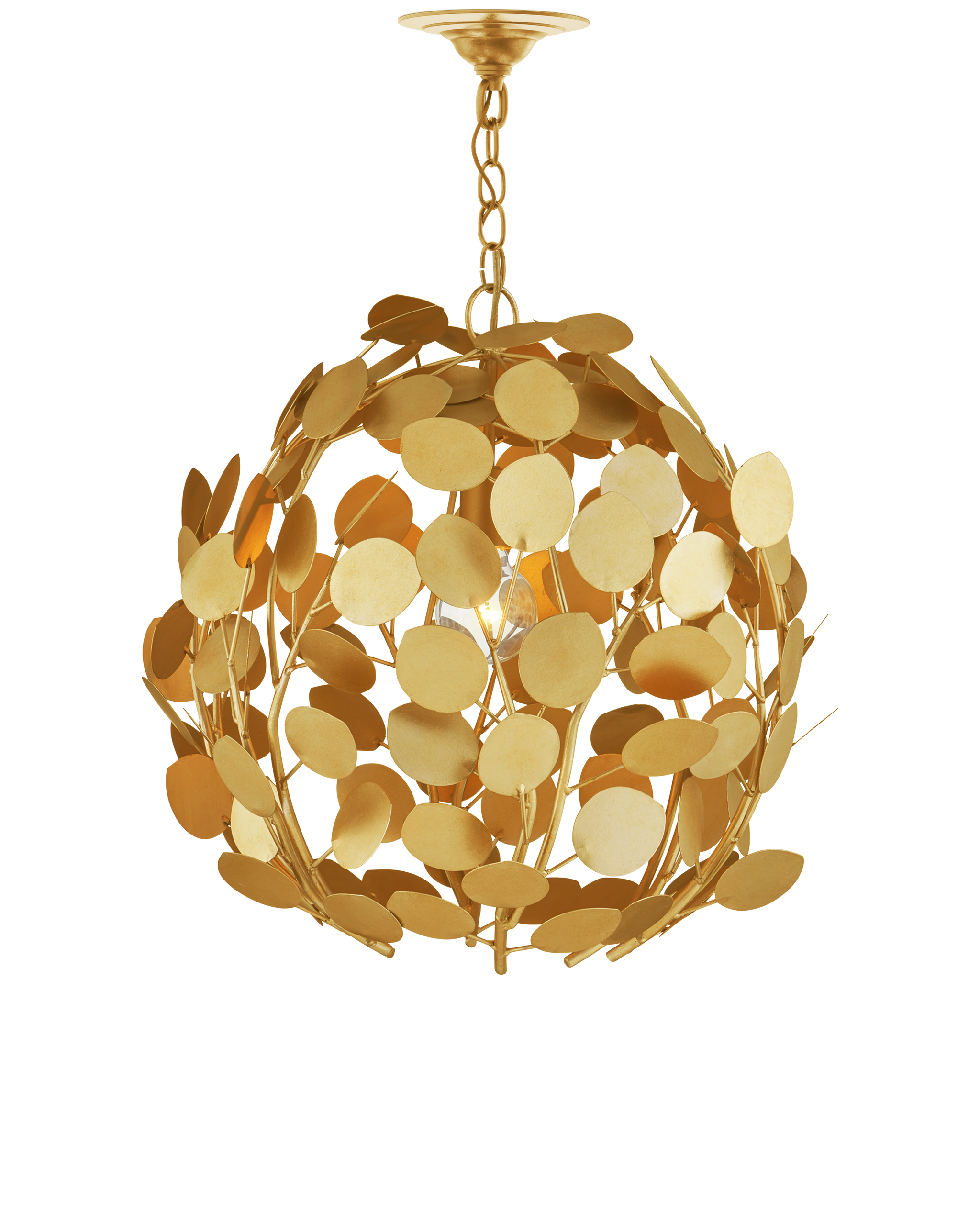 Currey & Company Lunaria Gold Orb Chandelier