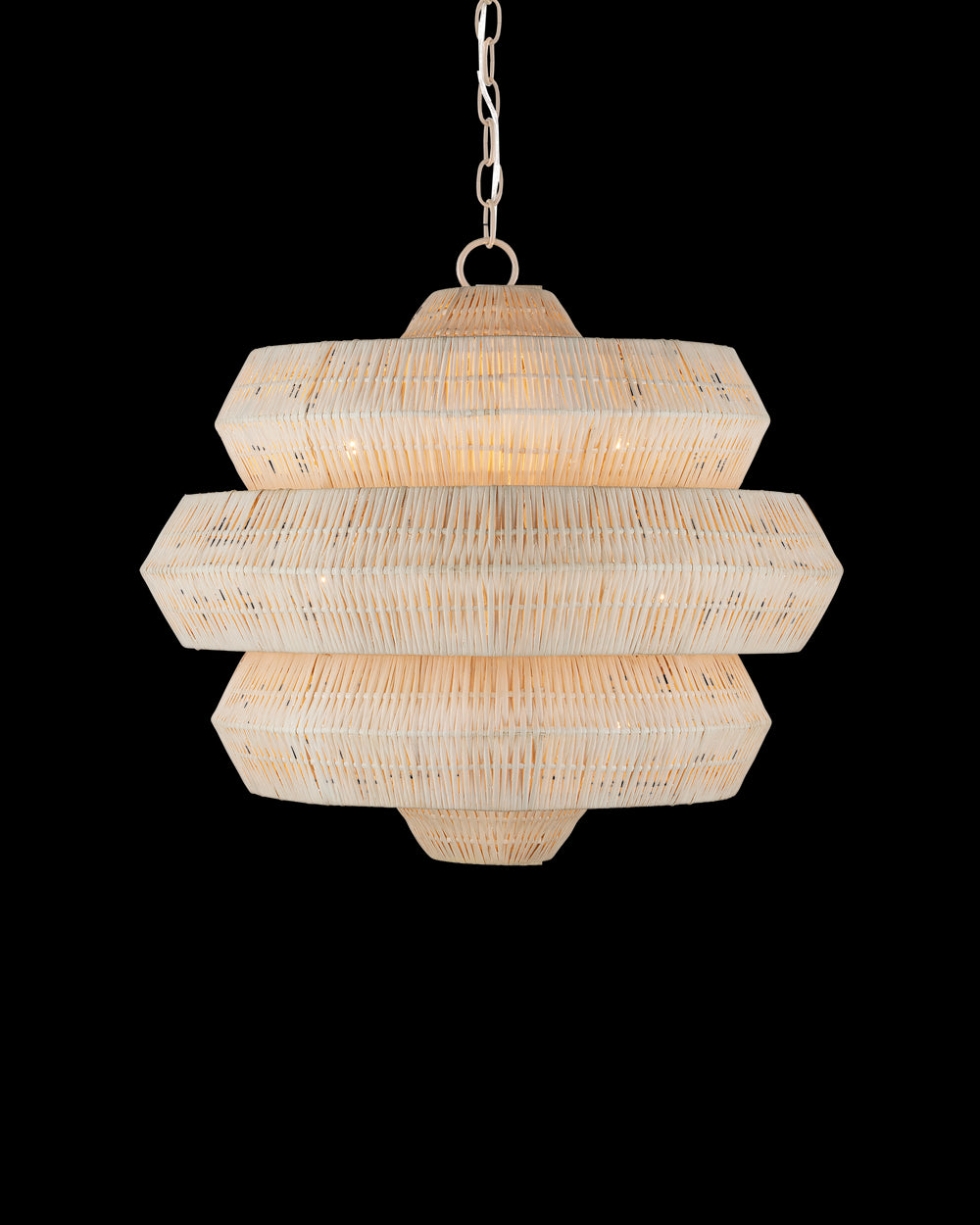 Currey & Company Antibes Small White Chandelier