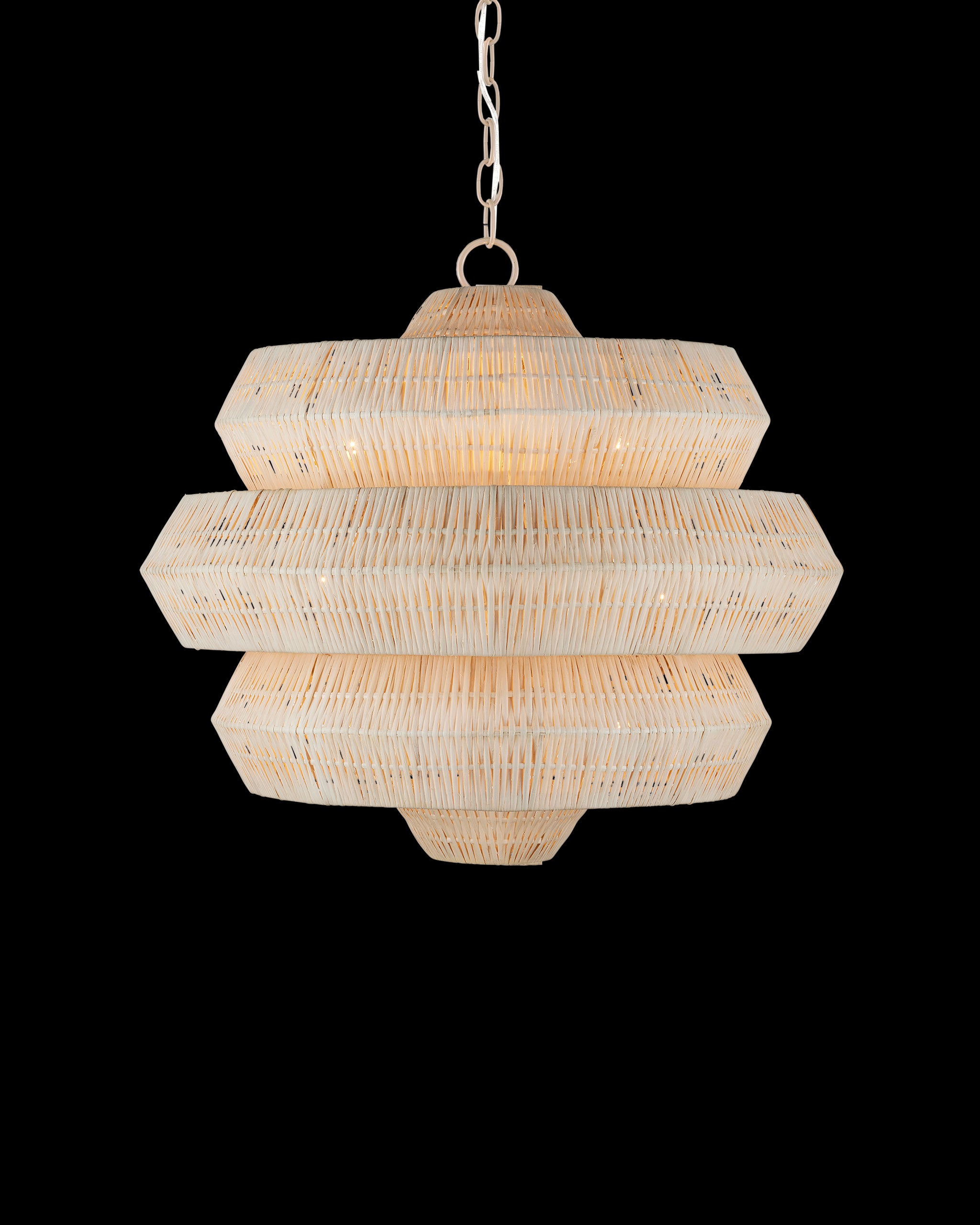 Currey & Company Antibes Small White Chandelier