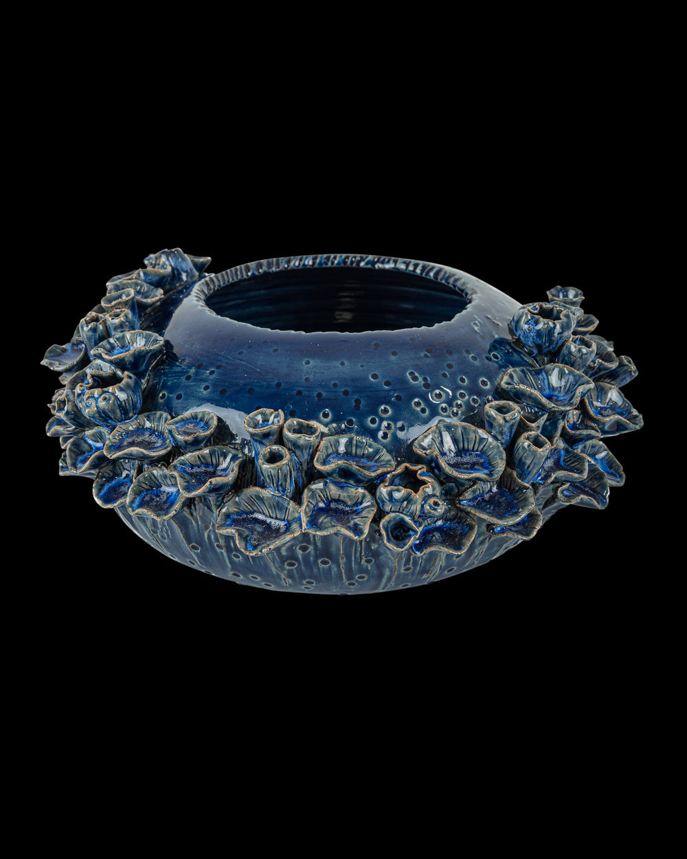 Currey & Company Sunken Blue Bowl