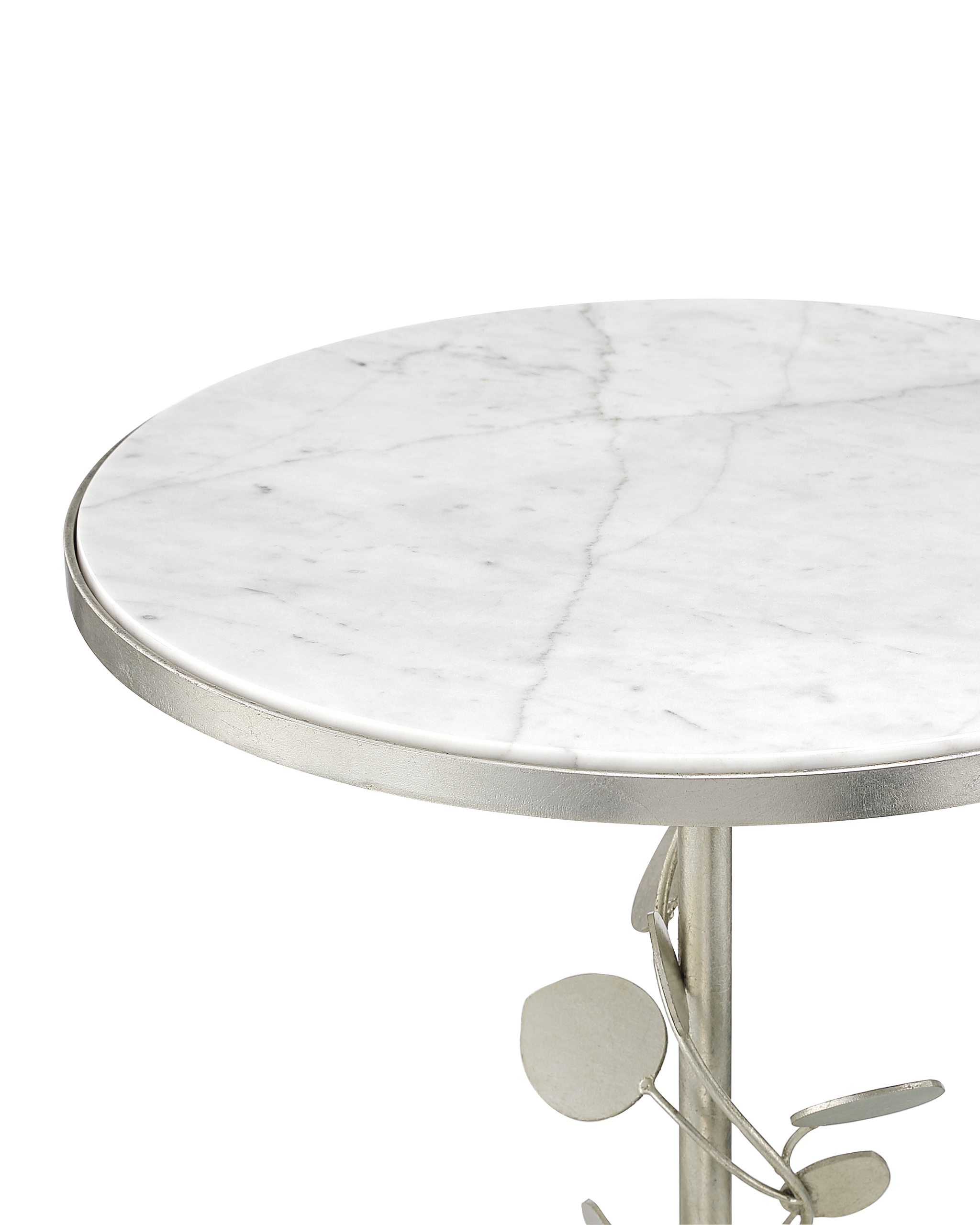 Currey & Company Lunaria Silver Accent Table