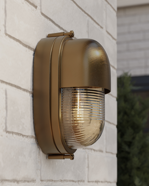 Currey & Company Maritime Brass Outdoor Wall Sconce