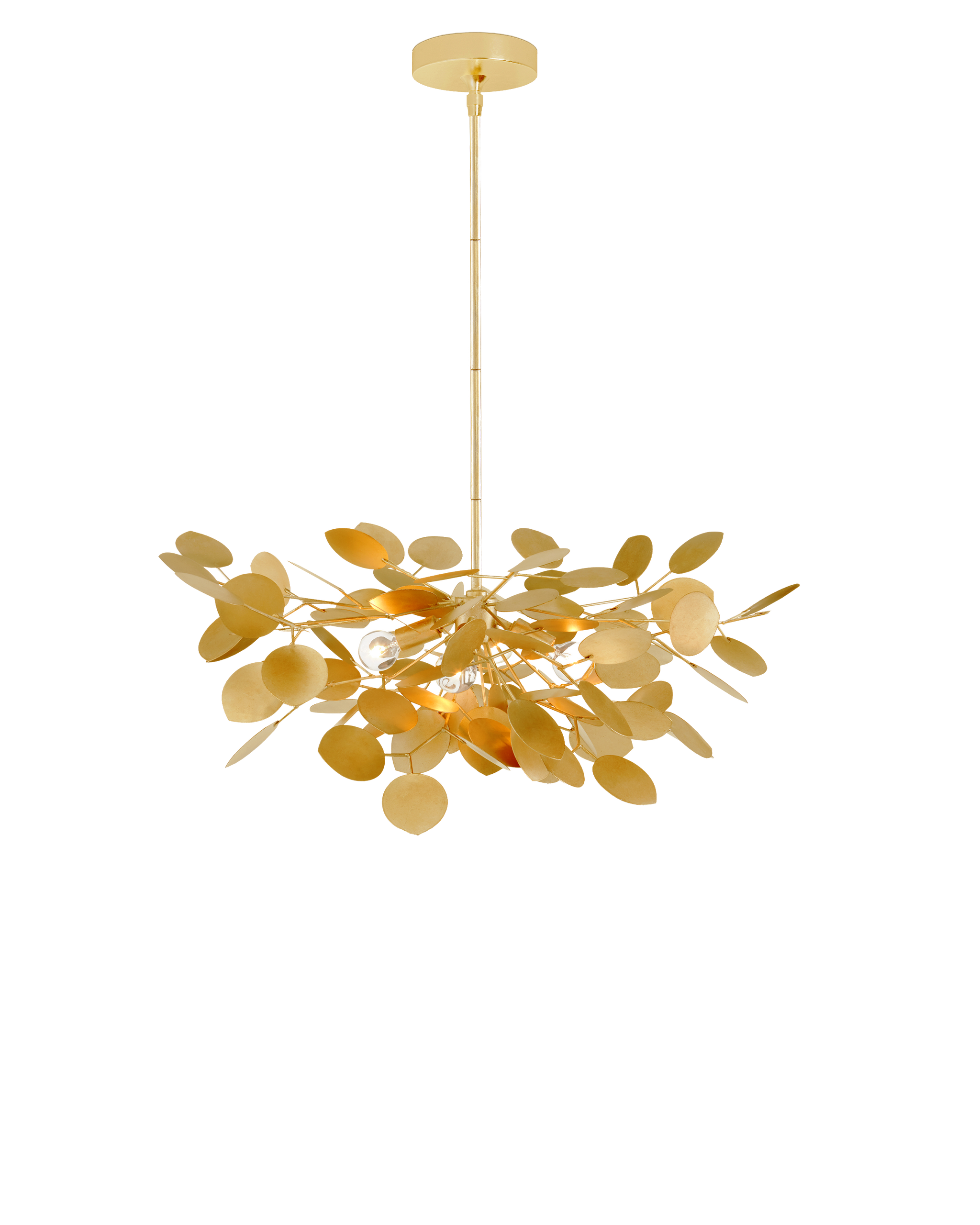 Currey & Company Lunaria Small Gold Chandelier